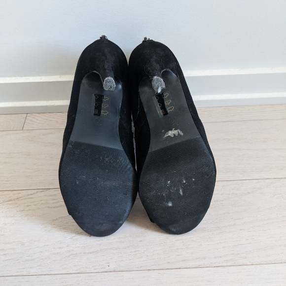 Black cutout peep-toe heels - Picture 4 of 4